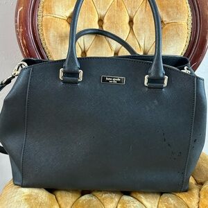 Authentic Kate Spade New York Classic Black Satchel/Shoulder Bag